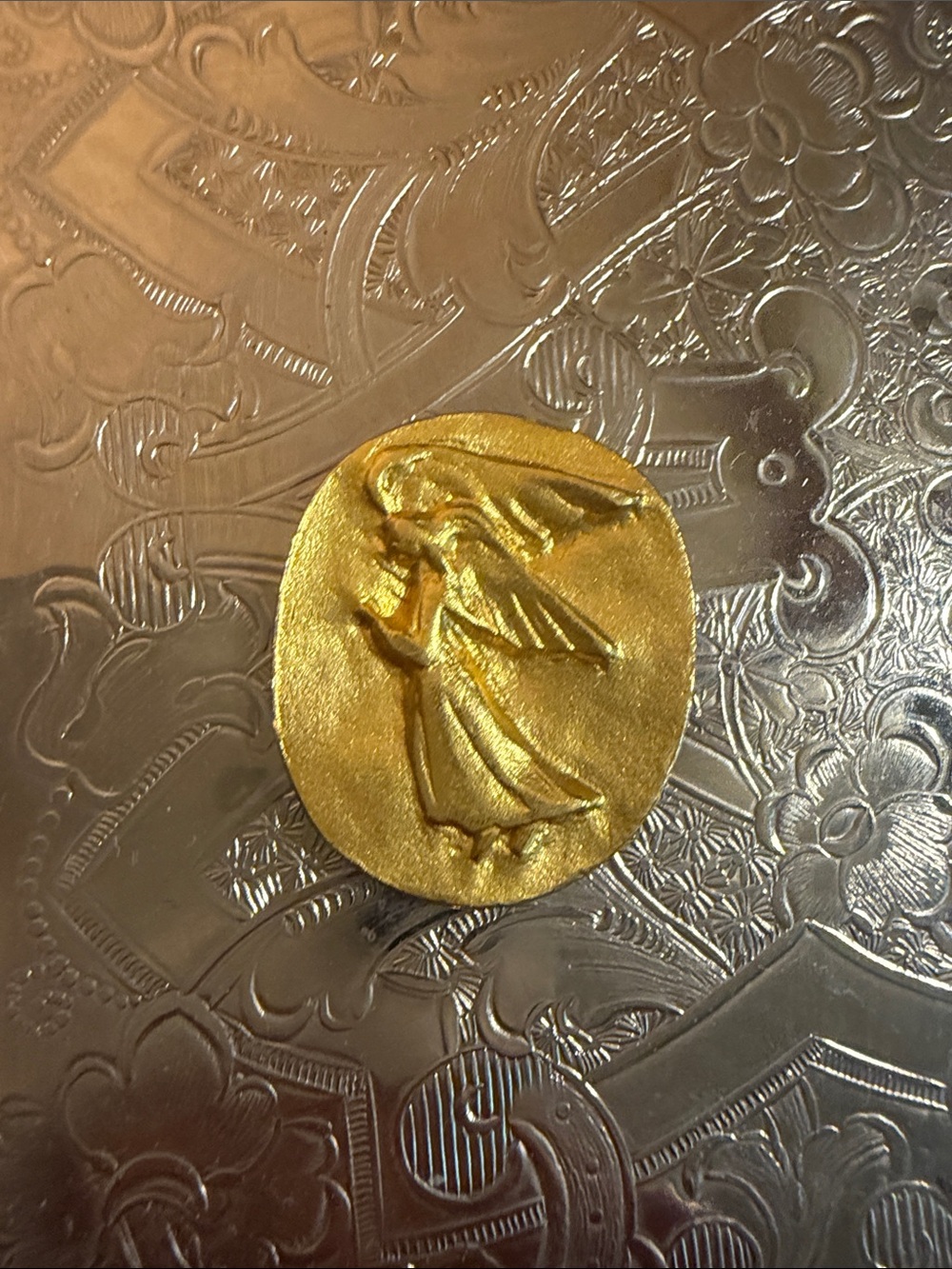 Gold Angel Relief Coin 5.31 Grams